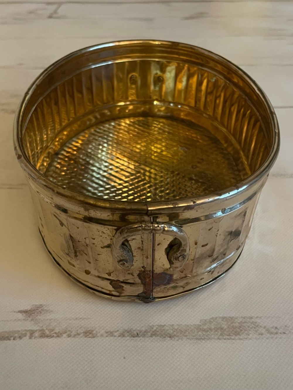 Vintage Solid Brass Oblong Planter - Picture 8 of 9